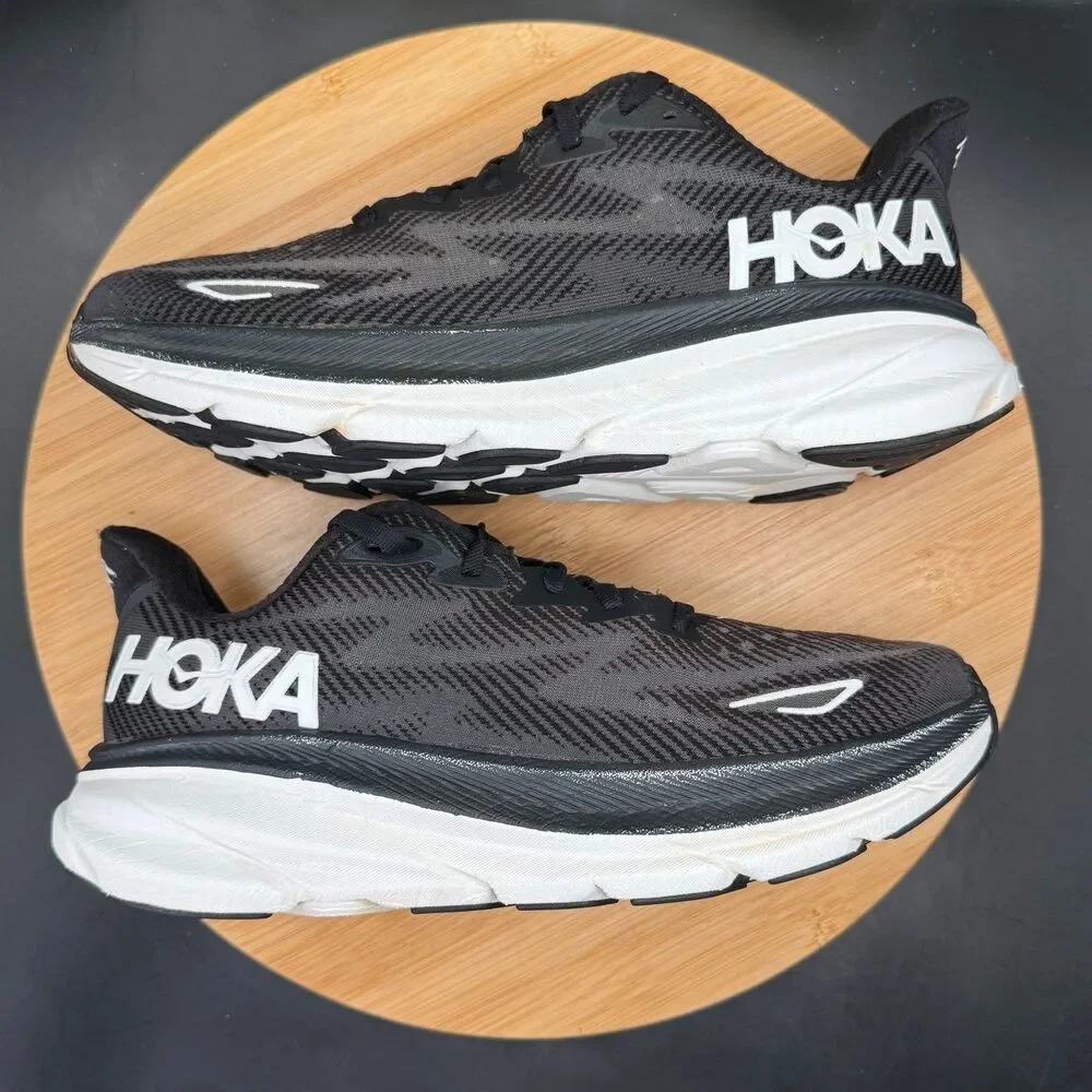 Hoka One One Clifton 9 “Black/White” Women’s Size 8B